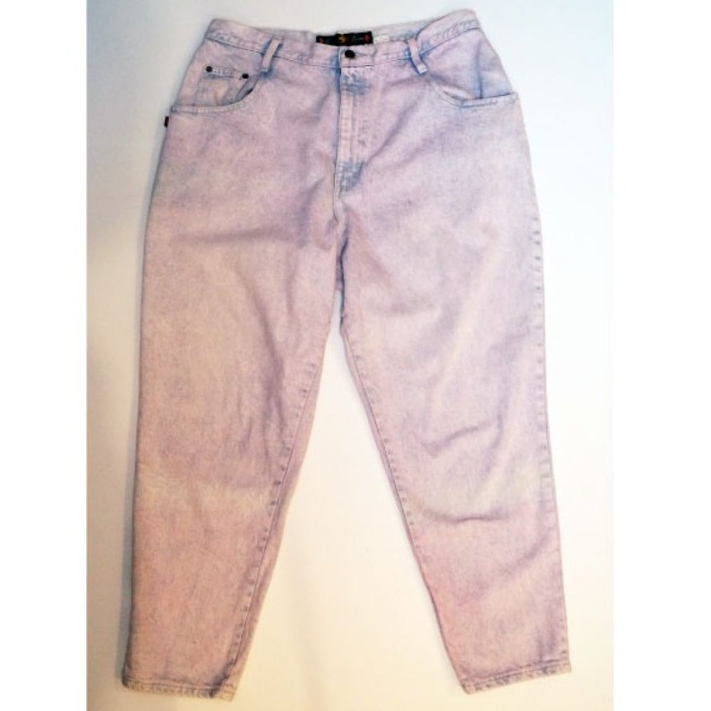 Vintage Sasson High Waisted Acid Washed Jeans 20W
